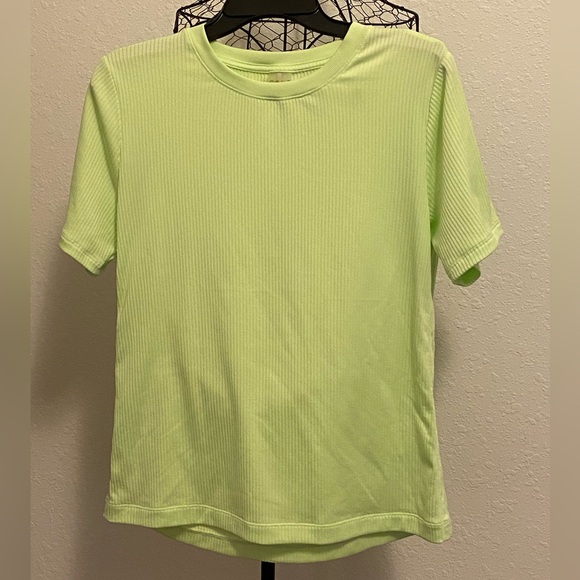 CALIA by Carrie Underwood Tops - Calia Light Green Ribbed Short Sleeve Tee